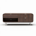 Wooden storage console table with two drawers and open shelf 100 x 40 x 50cm