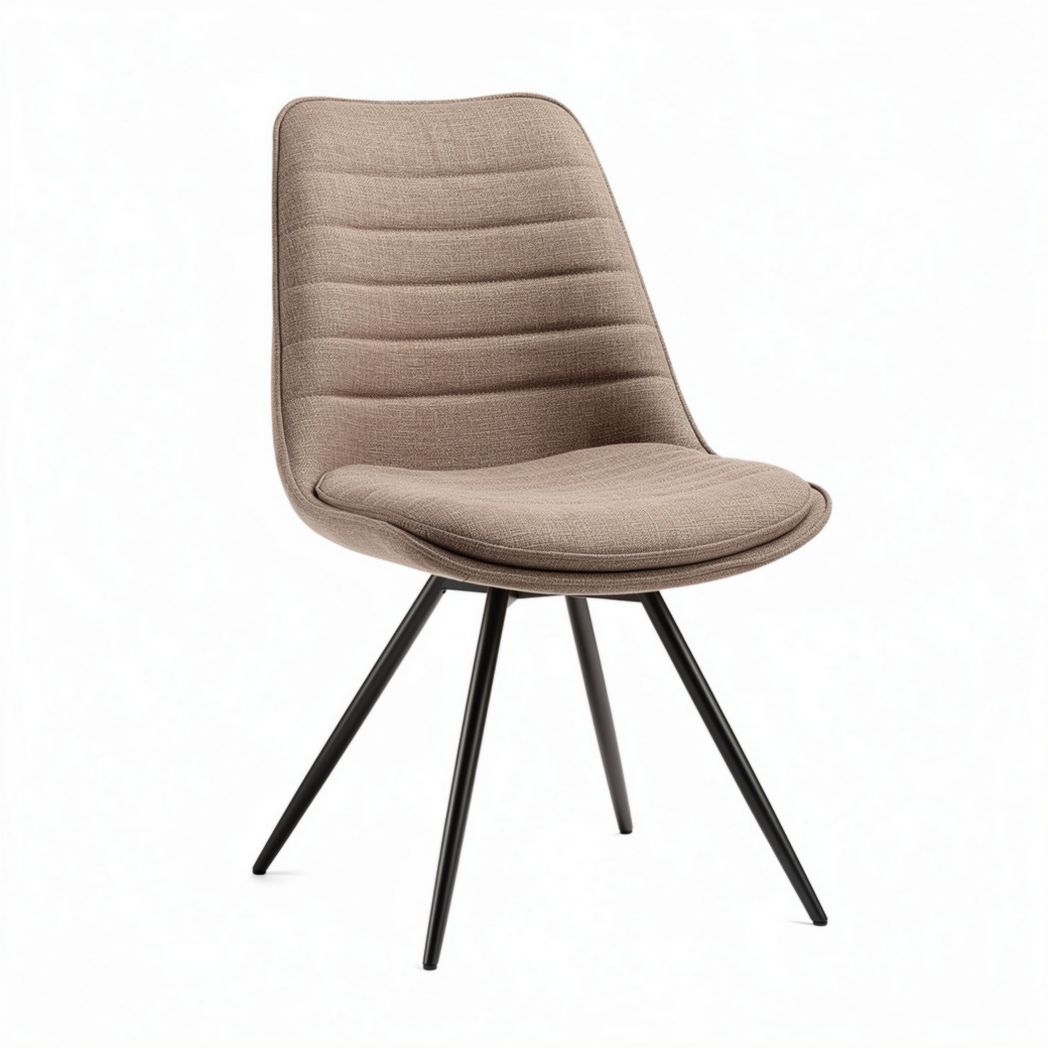 Green faux leather dining chair with black metal legs 60 x 55 x 80cm